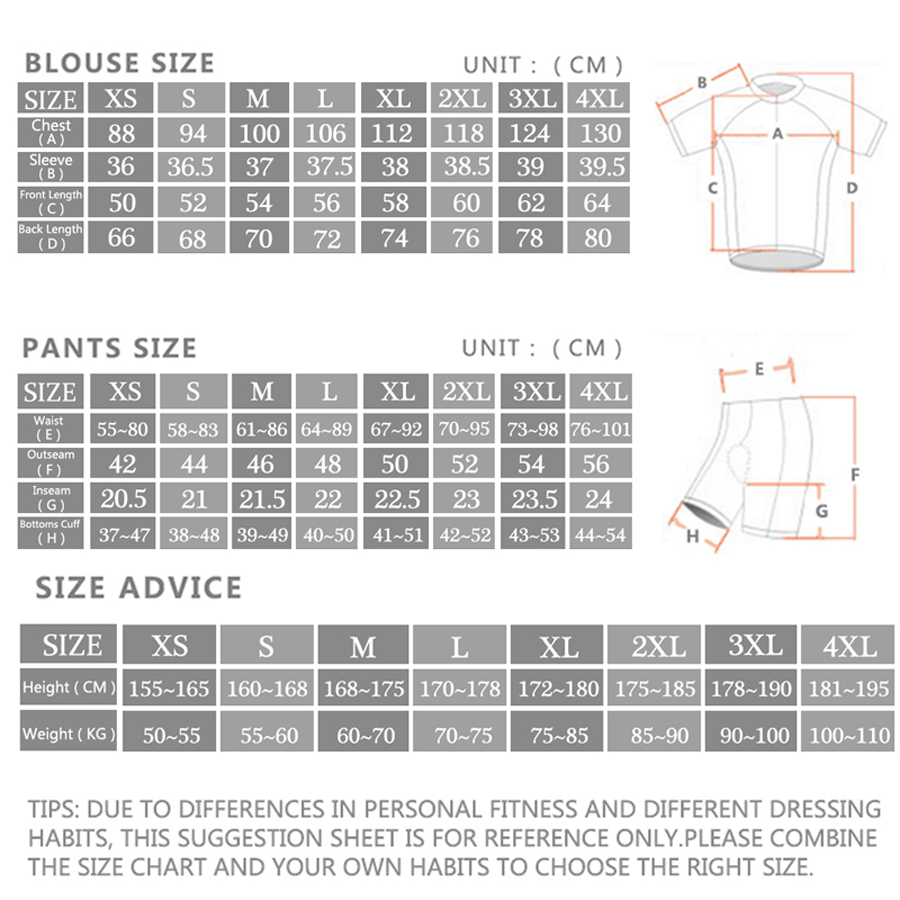 Conjunto de roupa de ciclismo  - Cycling Gear Brands avaliação e preço